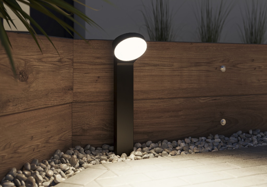 Stalp Led Edna M 1000Lm Ip44 Negru