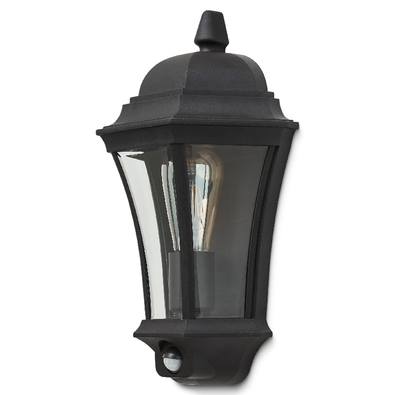 Lampa de exterior, cu senzor, negru, E27