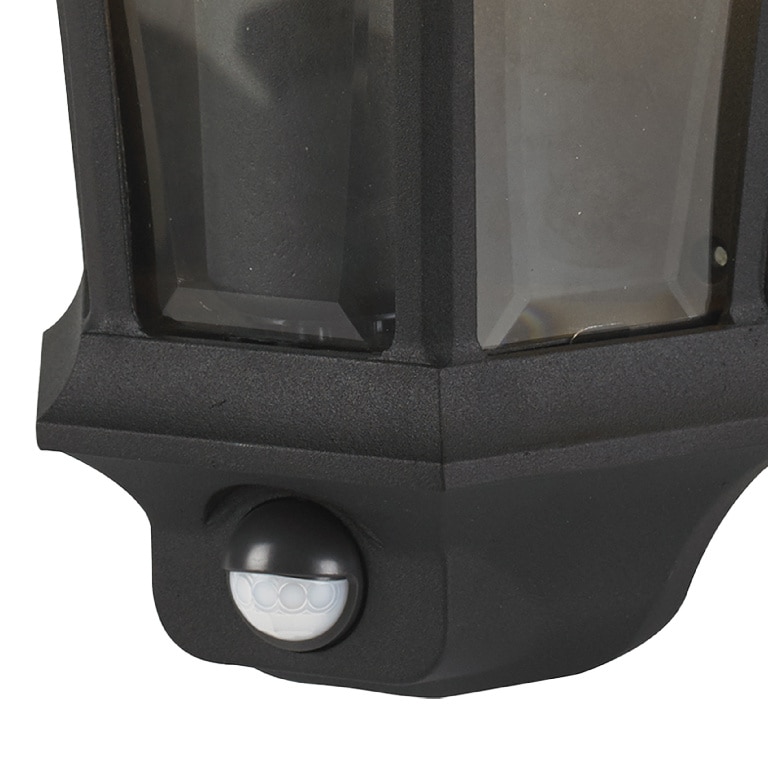 Lampa de exterior, cu senzor, negru, E27