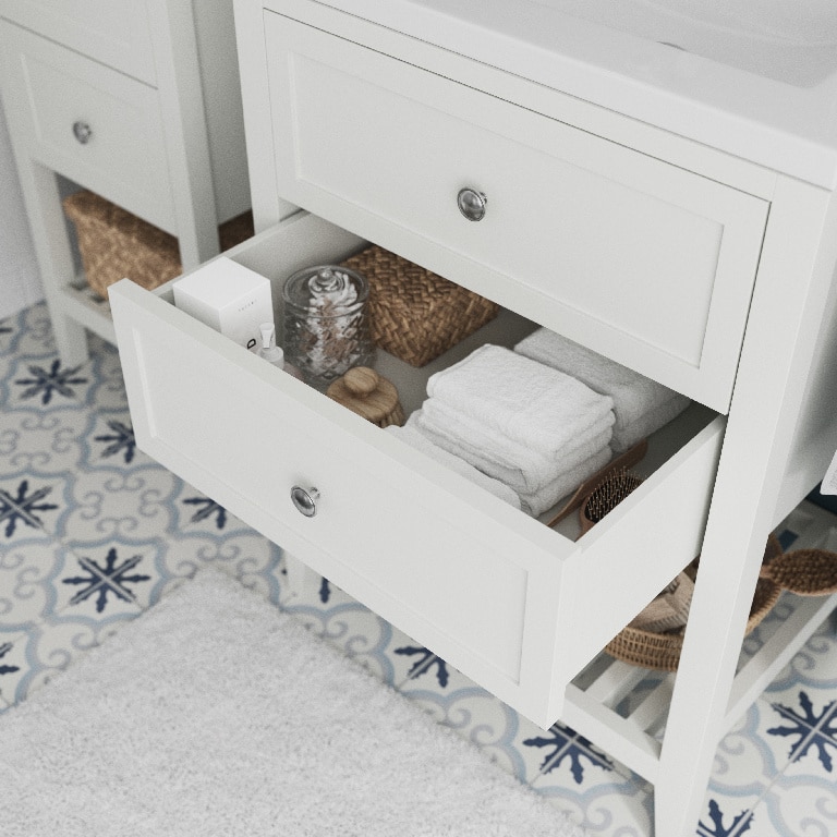 Masca lavoar GoodHome Perma, 60 x 45 x 80.6 cm, alb