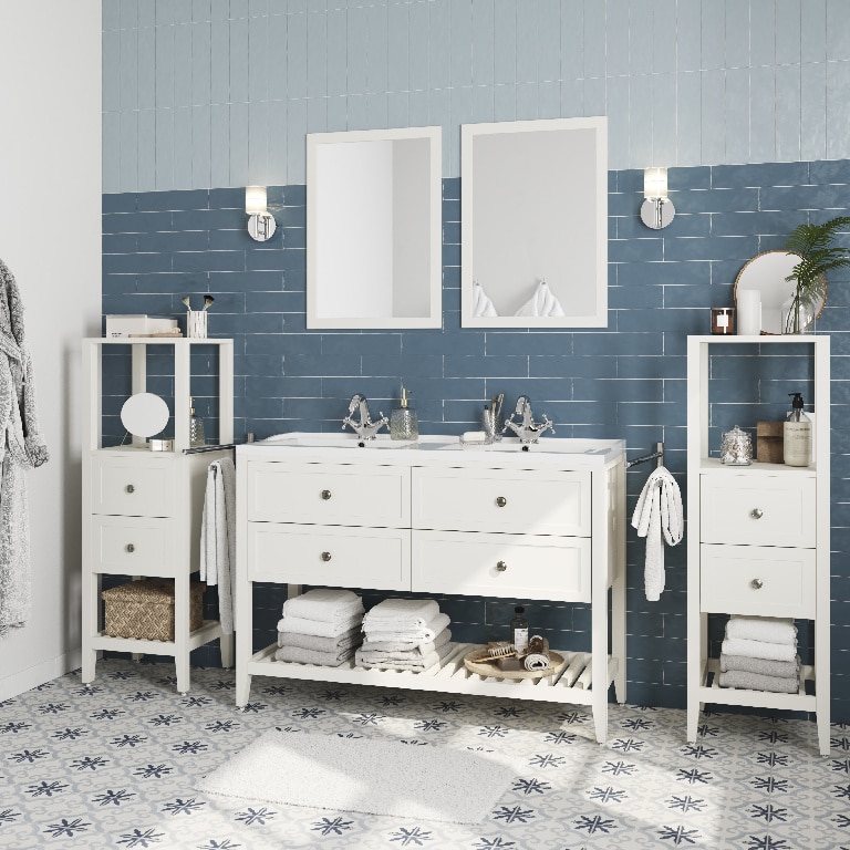 Masca lavoar GoodHome Perma, 120 x 45 x 80.6 cm, alb