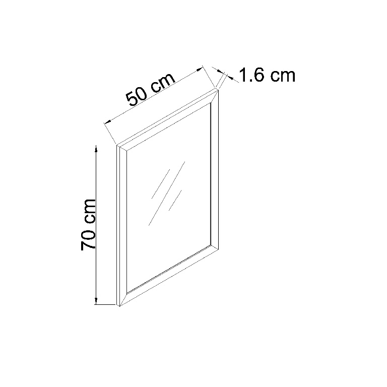 Oglinda baie, 70 x 50 x 1.6 cm • GoodHome Perma
