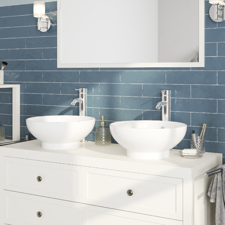 Blat baie, alb, 120 x 45.2 x 2.8 cm • GoodHome Perma