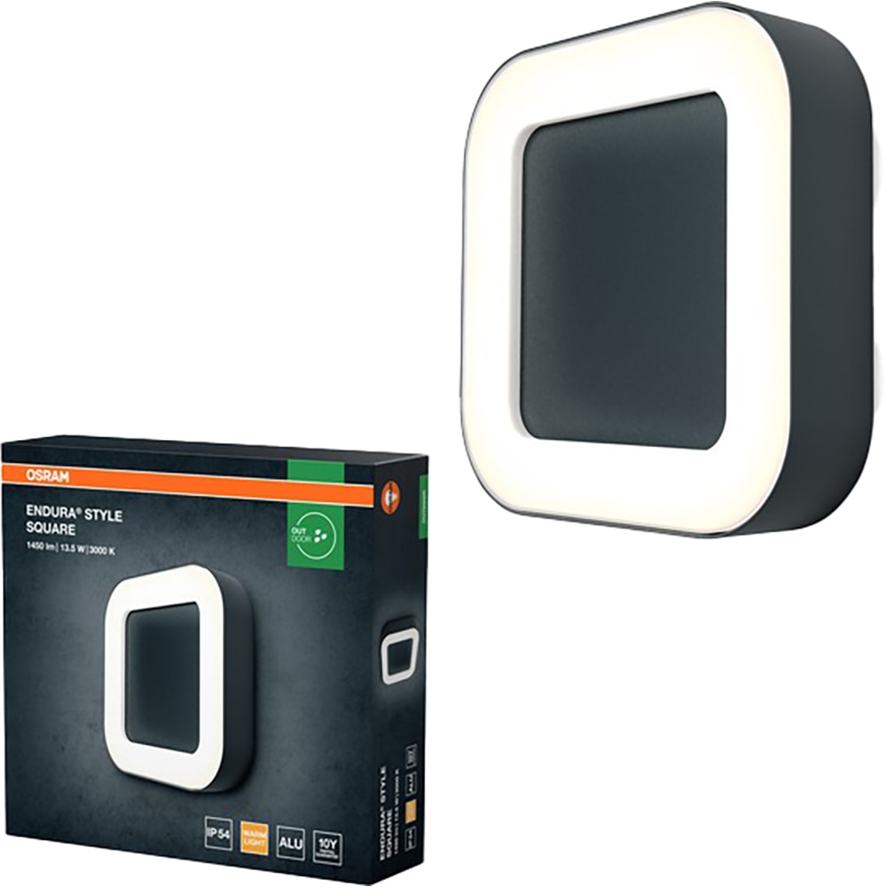 Aplica de exterior LEDVANCE,13.5W, 480lm, IP44, negru