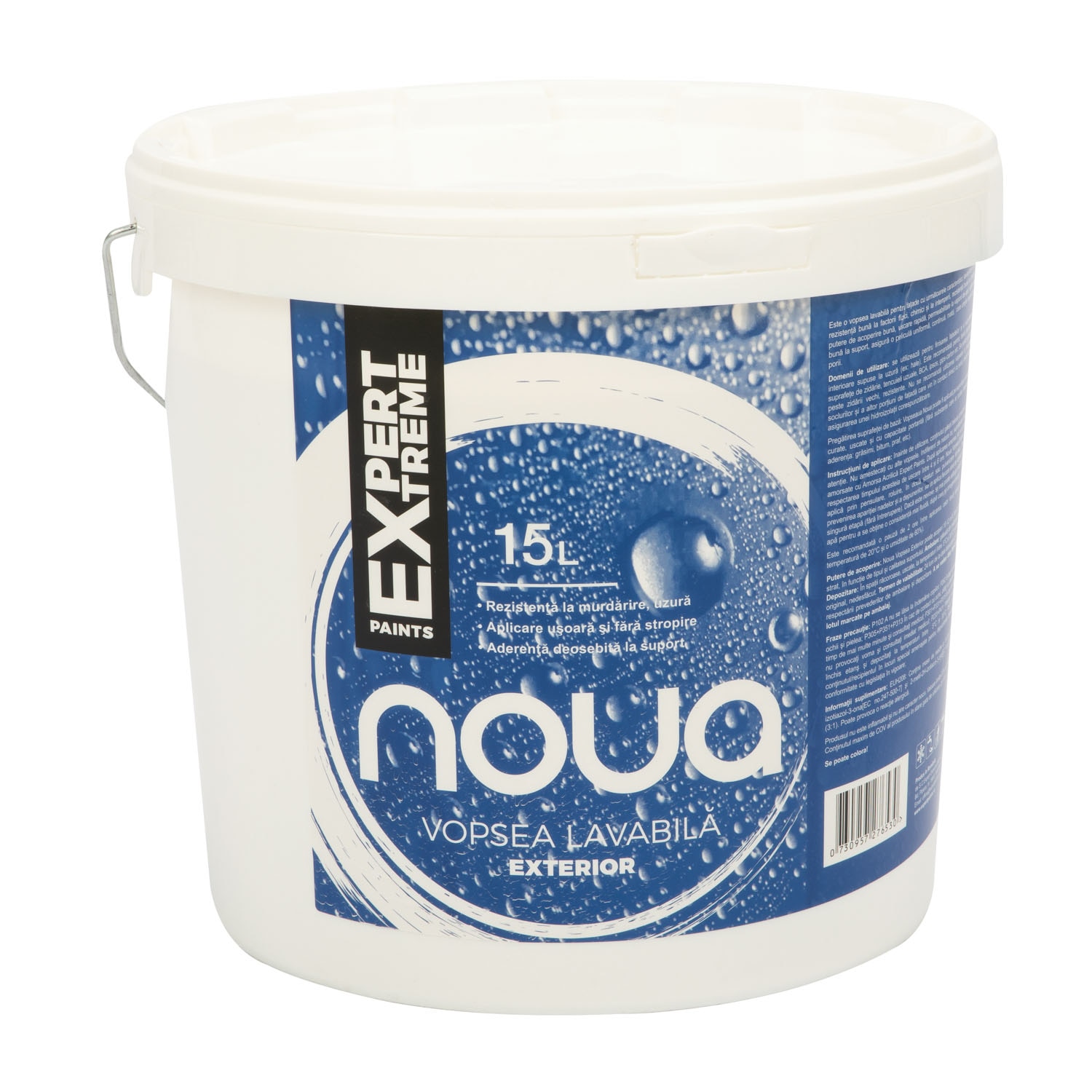 Vopsea lavabila Expert Extreme Noua, alb, 15 L, Exterior