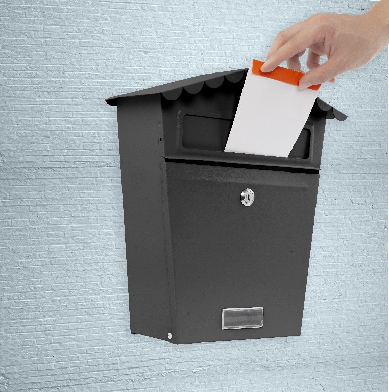 Cutie posta SMITH AND LOCKE, Inchidere cheie, negru