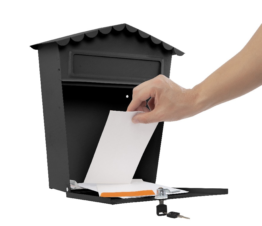 Cutie posta SMITH AND LOCKE, Inchidere cheie, negru