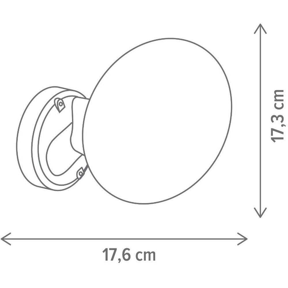 Aplica de exterior LED KLAUSEN Ossett KL121012, 12W, 960lm, IP44, Alb
