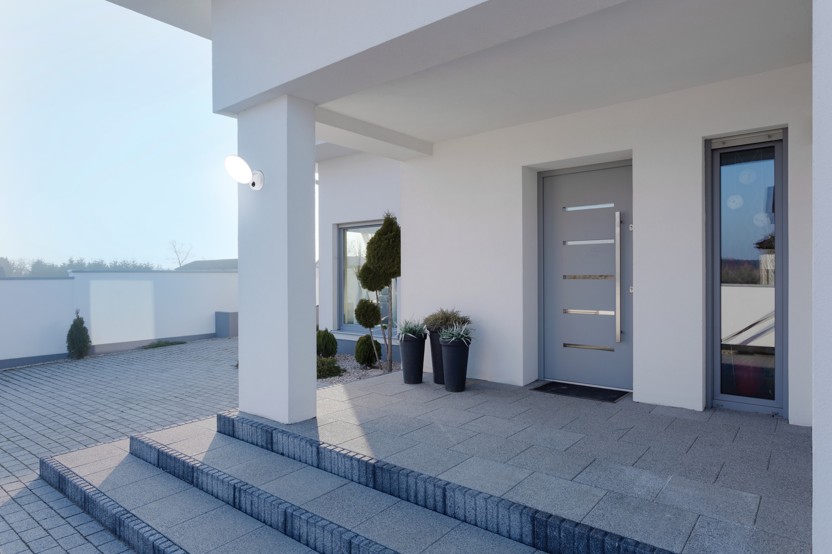 Aplica de exterior KLAUSEN, 12W, 960lm, IP44, alb