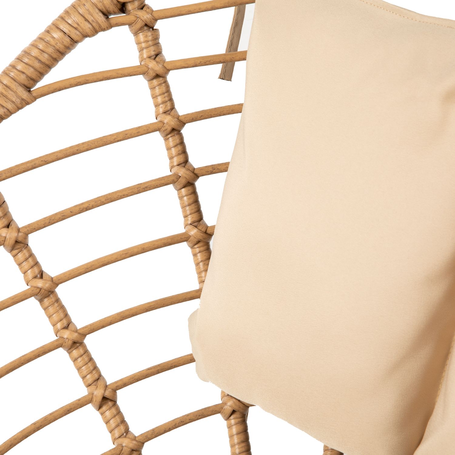 Scaun balansoar de gradina, bej, rattan, 64 x 147 x 88 cm • Home Decor