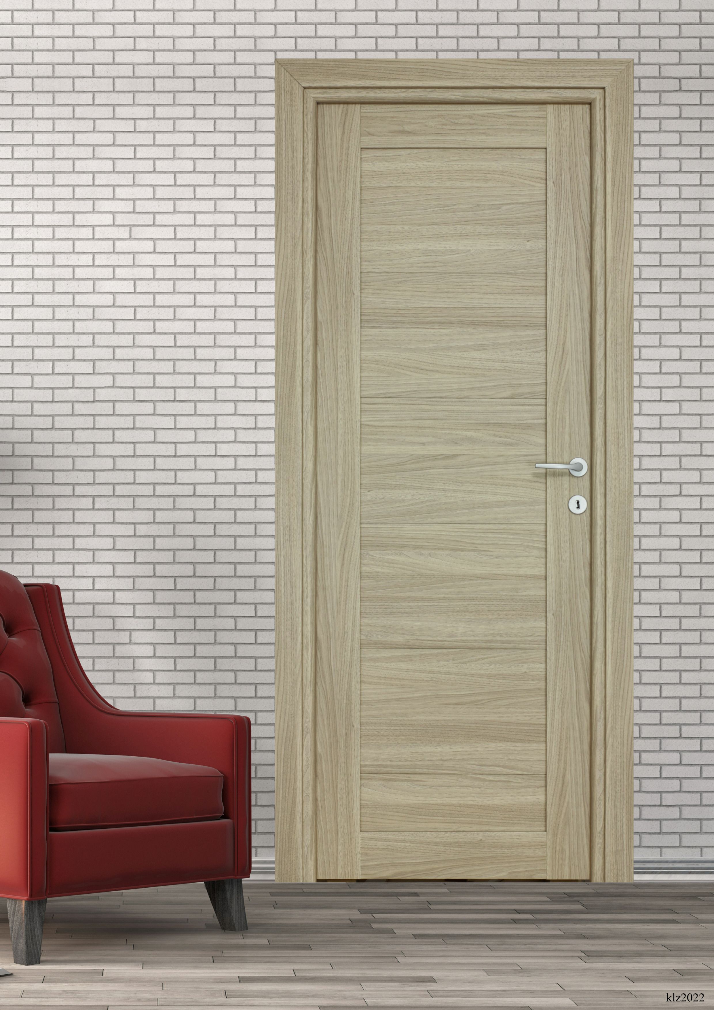 Usa interior Karpat, fara geam, reversibila, MDF, 88 x 203 cm, maro deschis