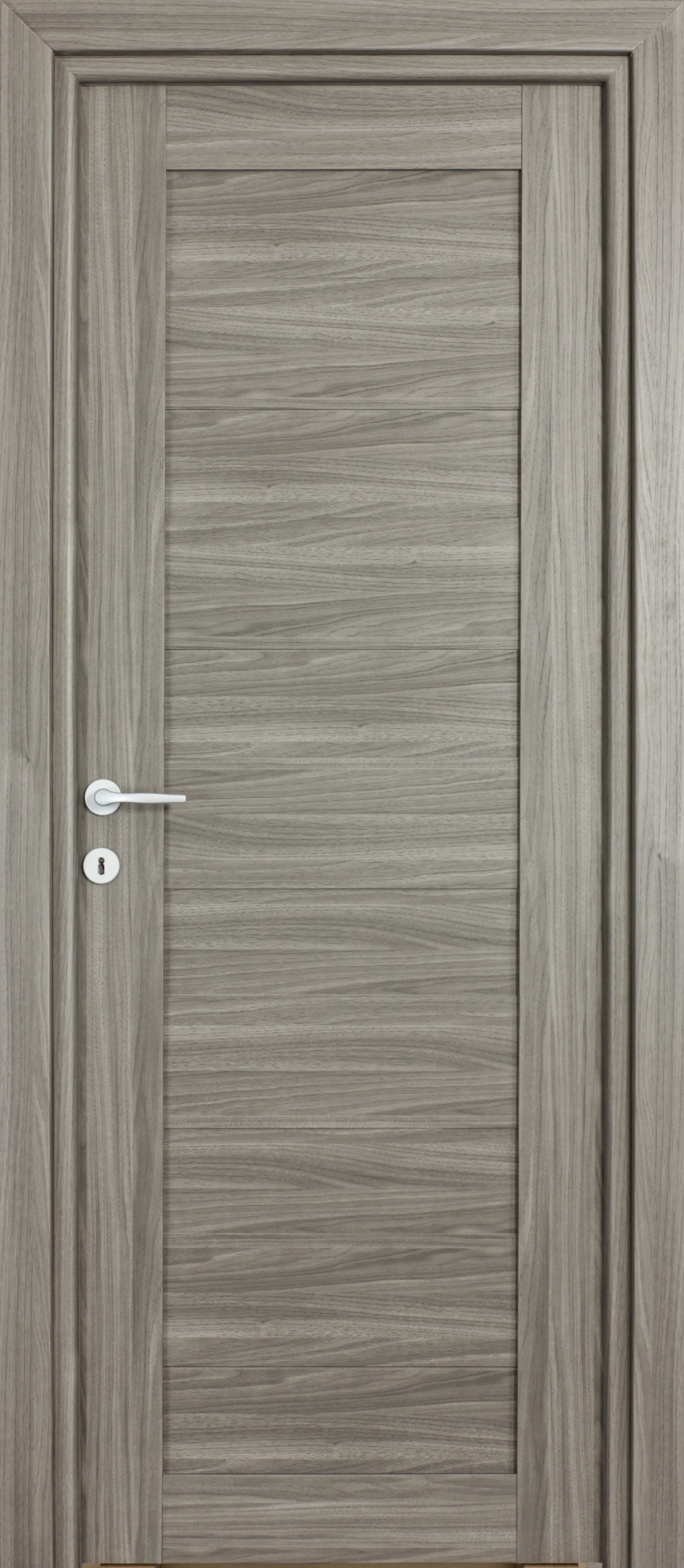 Usa interior Karpat, fara geam, reversibila, MDF, 78 x 203 cm, gri inchis