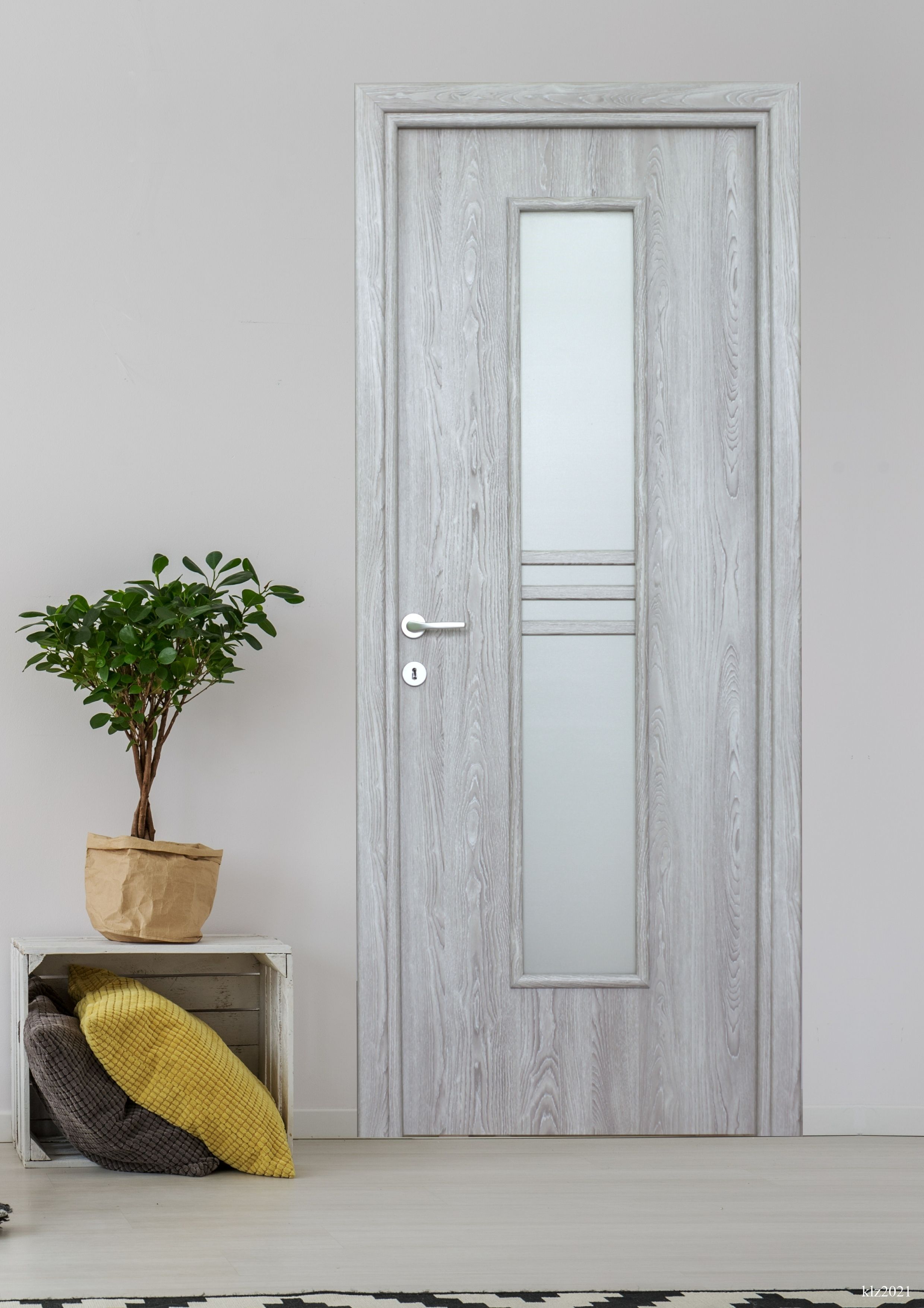 Set toc si usa, de interior, gri, 78 x 203 cm  Karpat