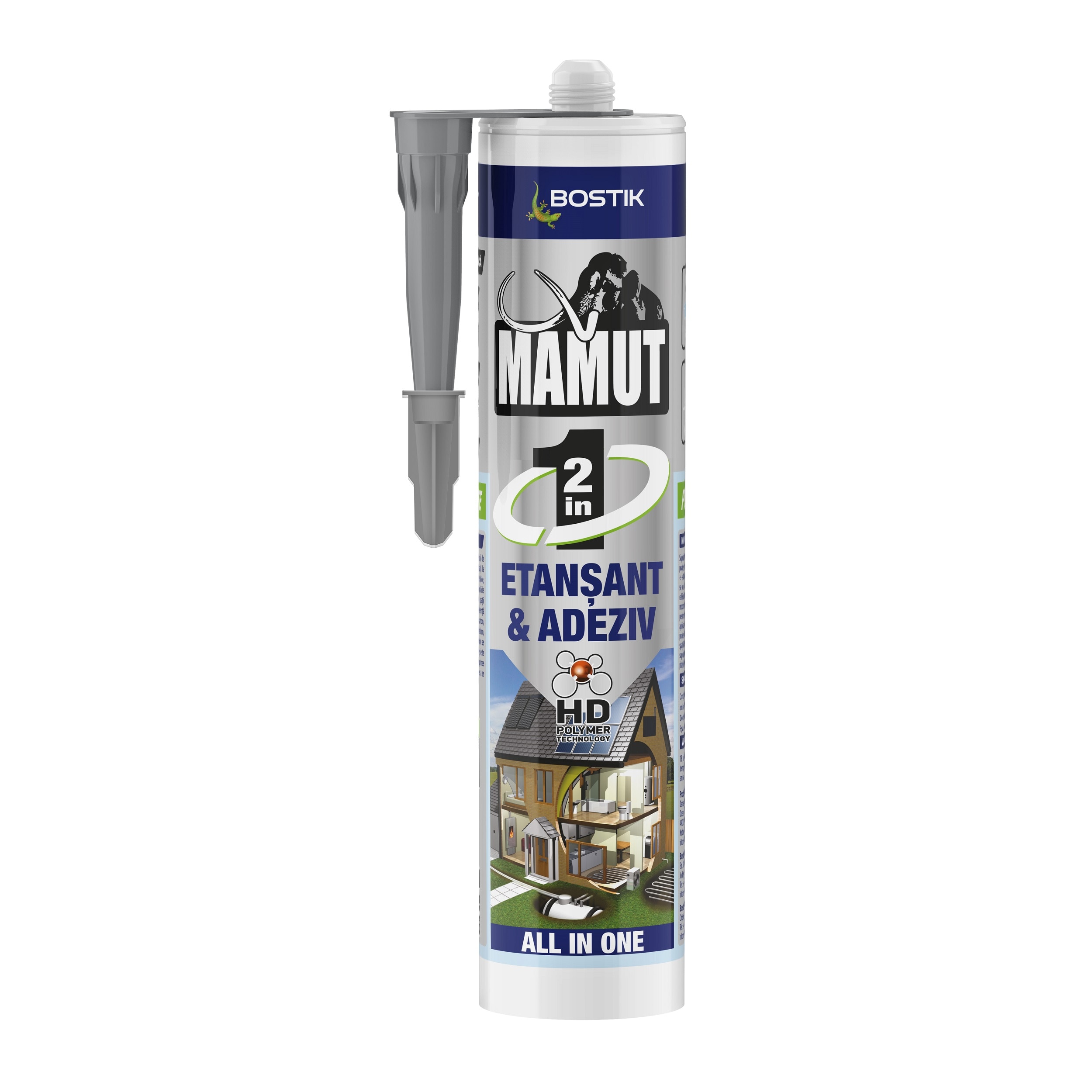 Etansant si Adeziv universal, gri, 290 ml  Den Braven Bostik Mamut