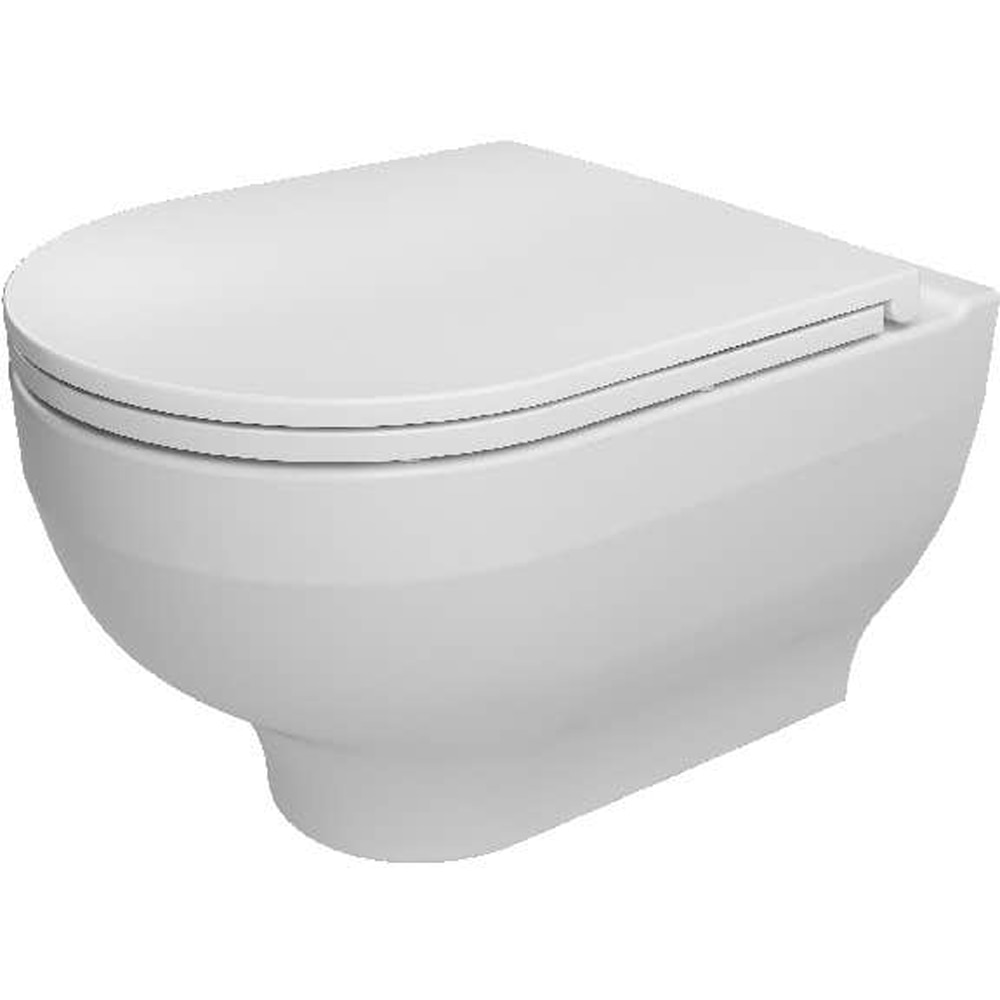 Vas WC suspendat GOODHOME Cavally, 35.5 x 53.5 x 40 cm, capac duroplast, alb