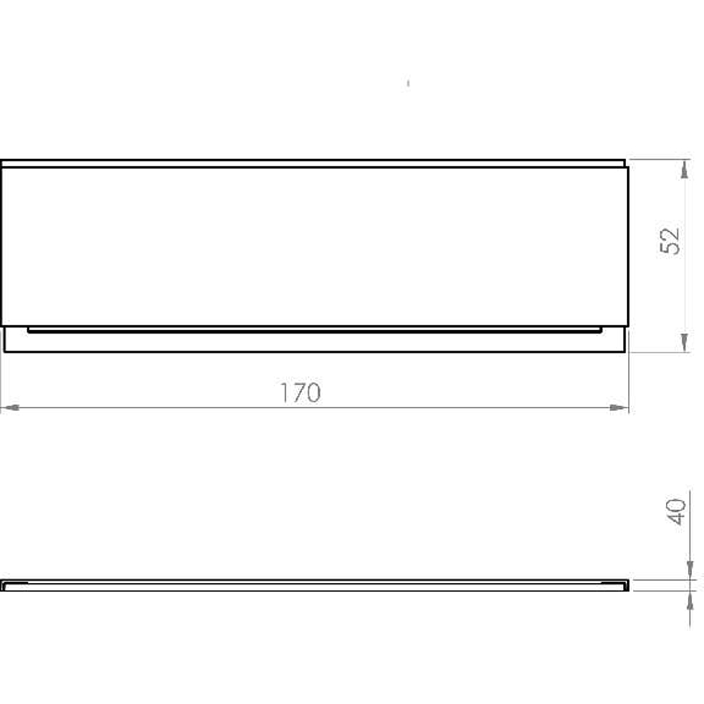 Masca cada Arbol, panou frontal, acril, 170 x 52 cm, alb