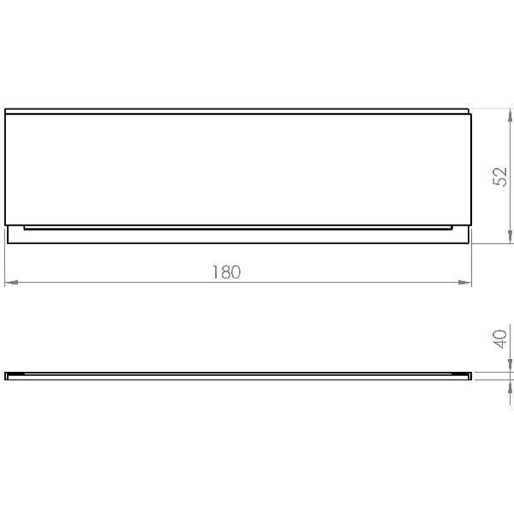 Masca cada Arbol, panou frontal, acril, 180 x 52 cm, alb
