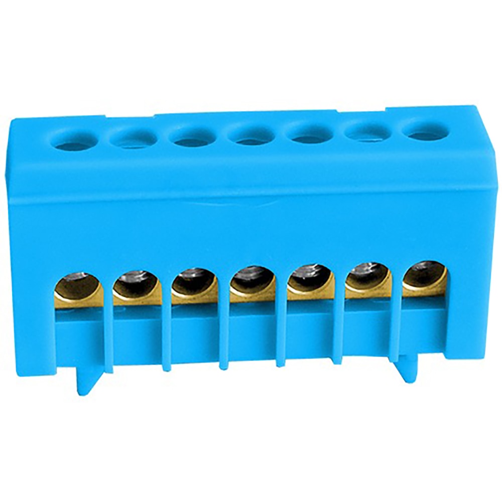 Bara terminala pe sina NOARK, poliamida, 2x3 cm, albastru