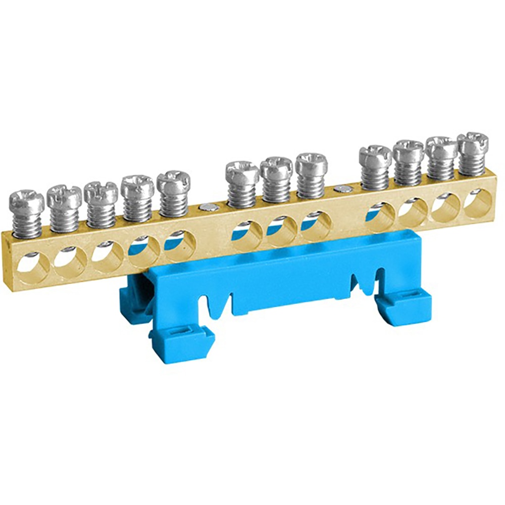 Bara terminala pe sina NOARK, poliamida, 2x3 cm, albastru