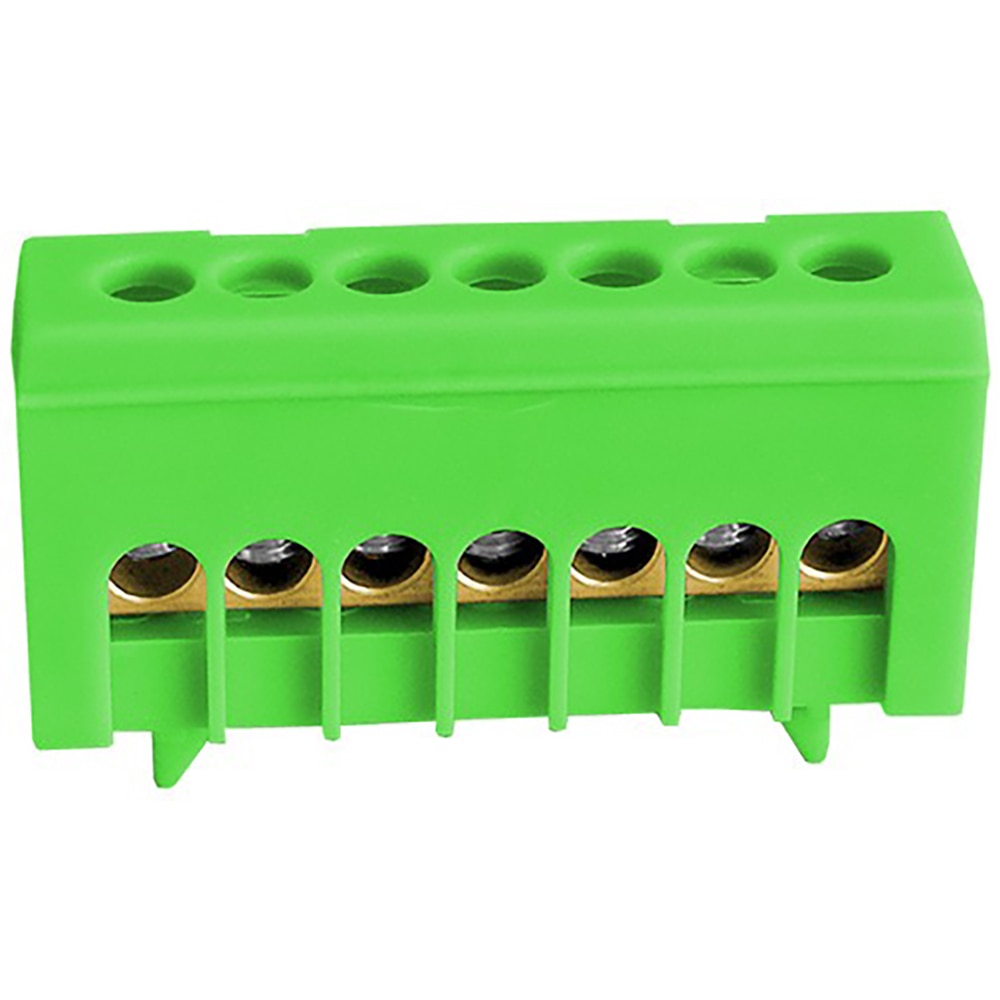 Bara terminala pe sina NOARK, poliamida, 2x3 cm, verde