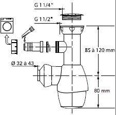 Sifon universal  Wirquin