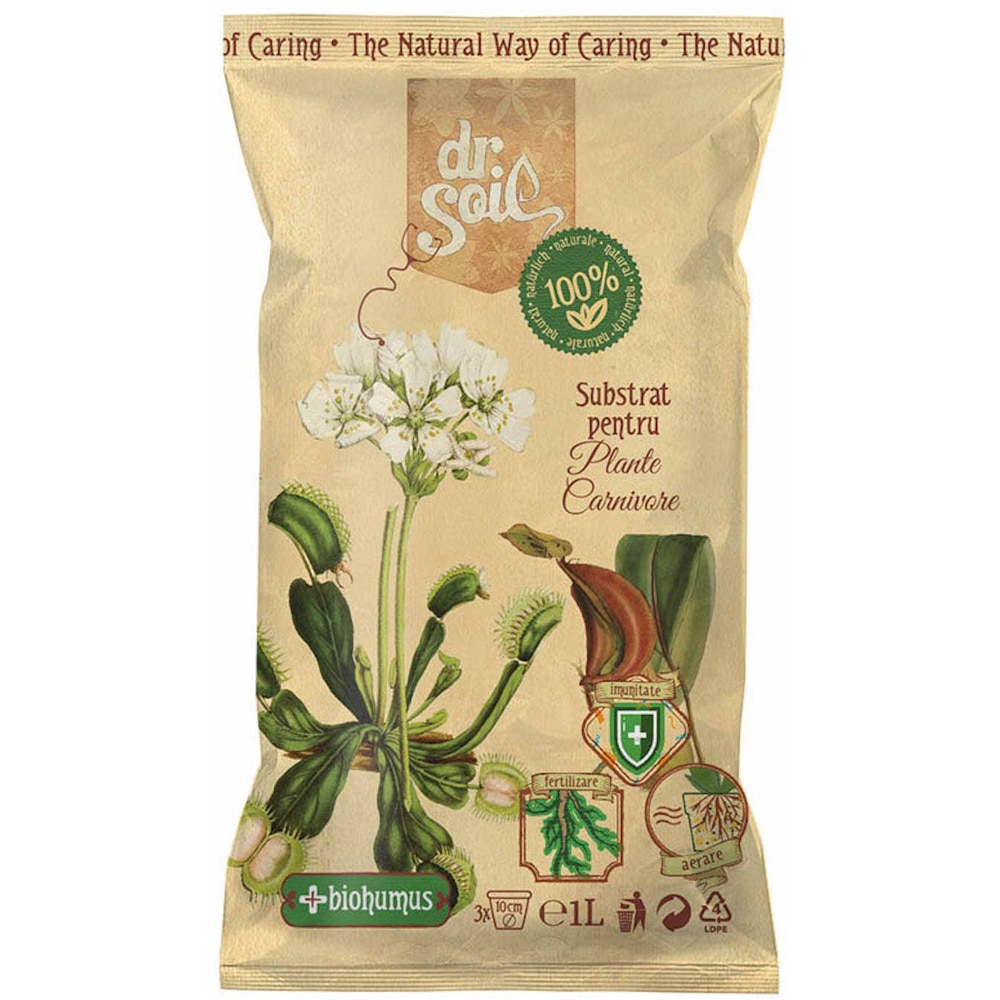 Substrat pentru plante carnivore Dr. Soil, 1 L