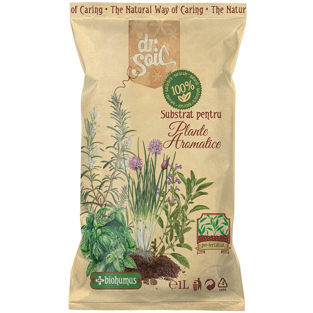 Substrat pentru plante aromatice Dr. Soil, 1 l