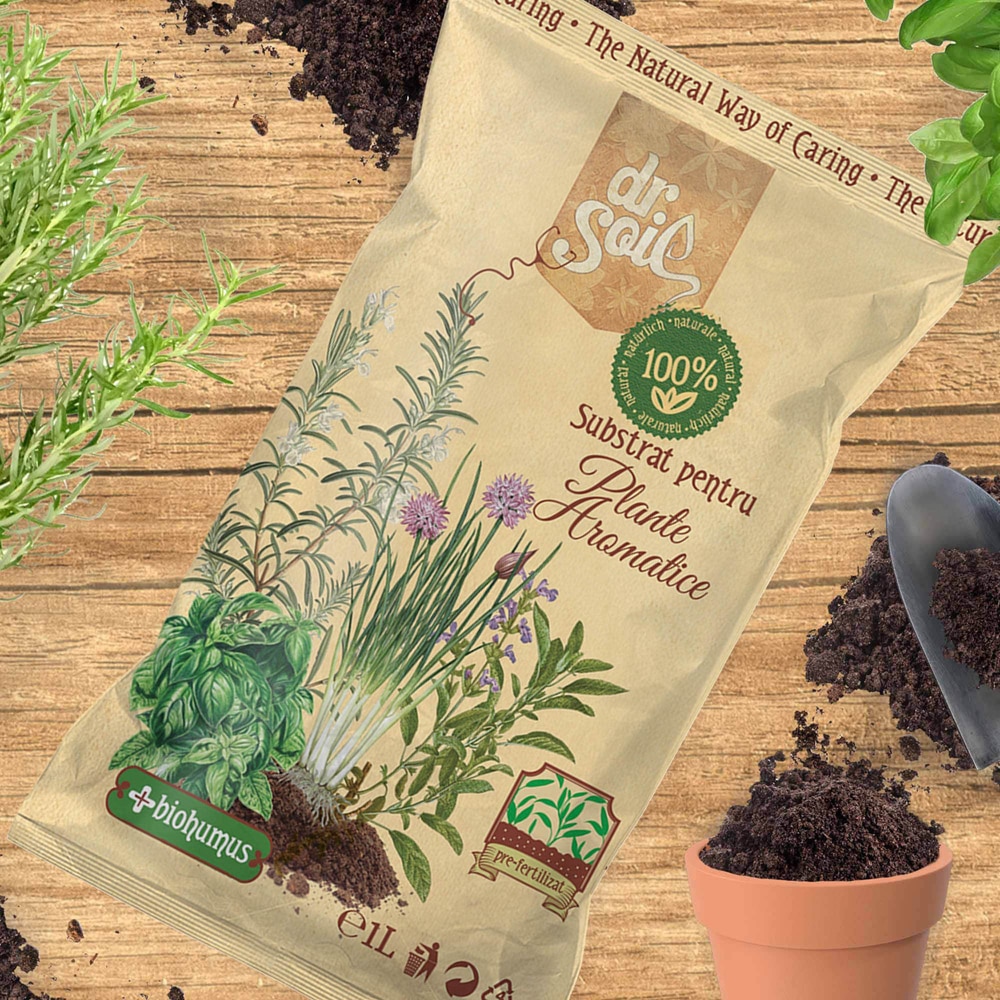 Substrat pentru plante aromatice Dr. Soil, 1 l