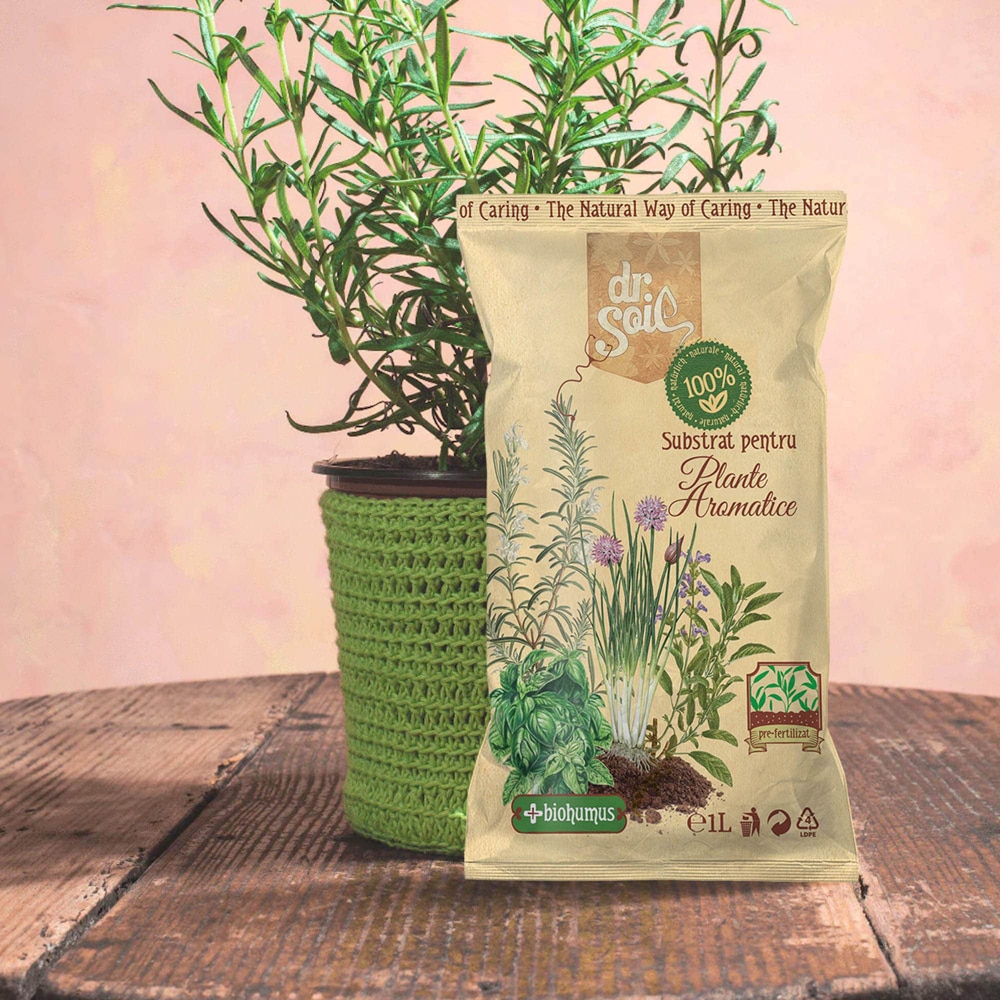 Substrat pentru plante aromatice Dr. Soil, 1 l