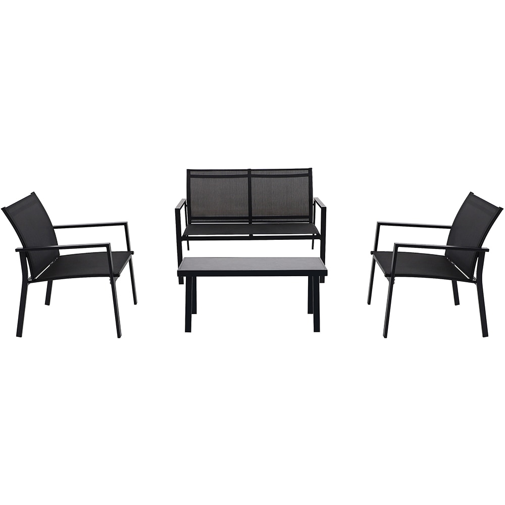Set mobilier gradina Bahama, 4 piese, negru