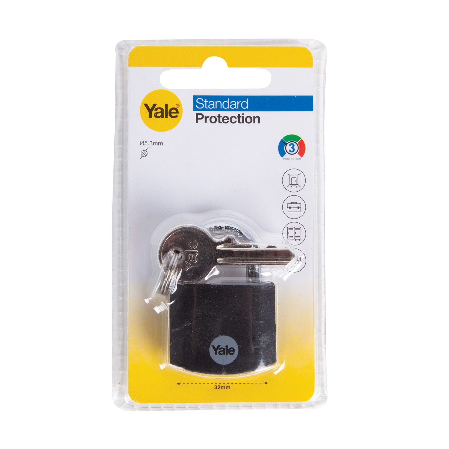 Yale Lacat Aluminiu Negru 32Mm