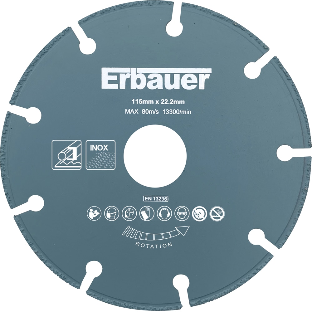 Disc polizor ERBAUER, metal, 115x22.23mm