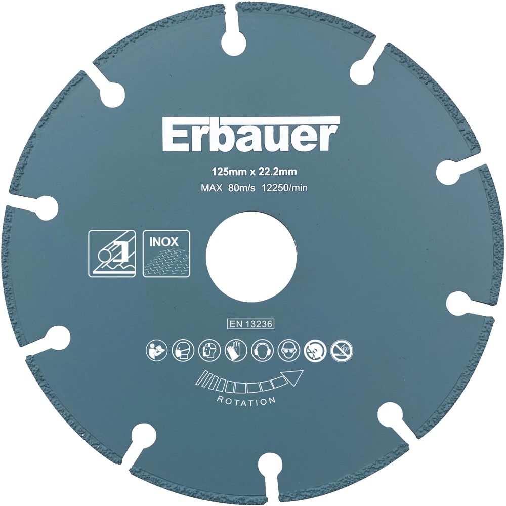 Disc polizor ERBAUER, metal, 125x22.23mm
