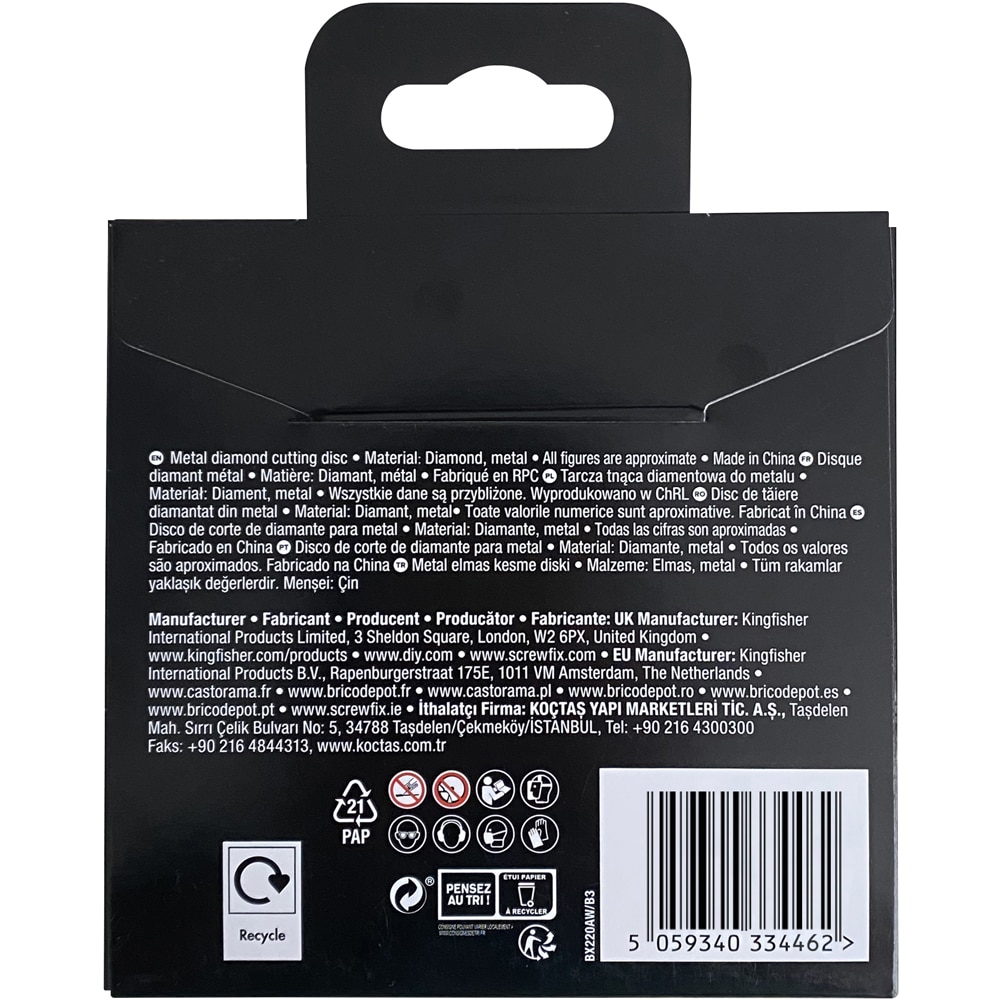 Disc polizor ERBAUER, metal, 125x22.23mm