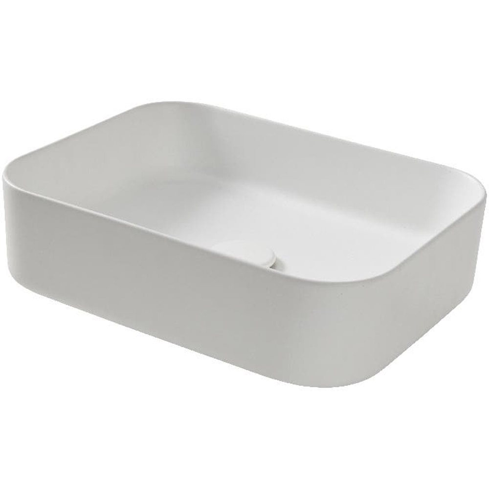 Lavoar pe blat GOODHOME Tekapo, rasina, 45 x 35 cm, alb mat