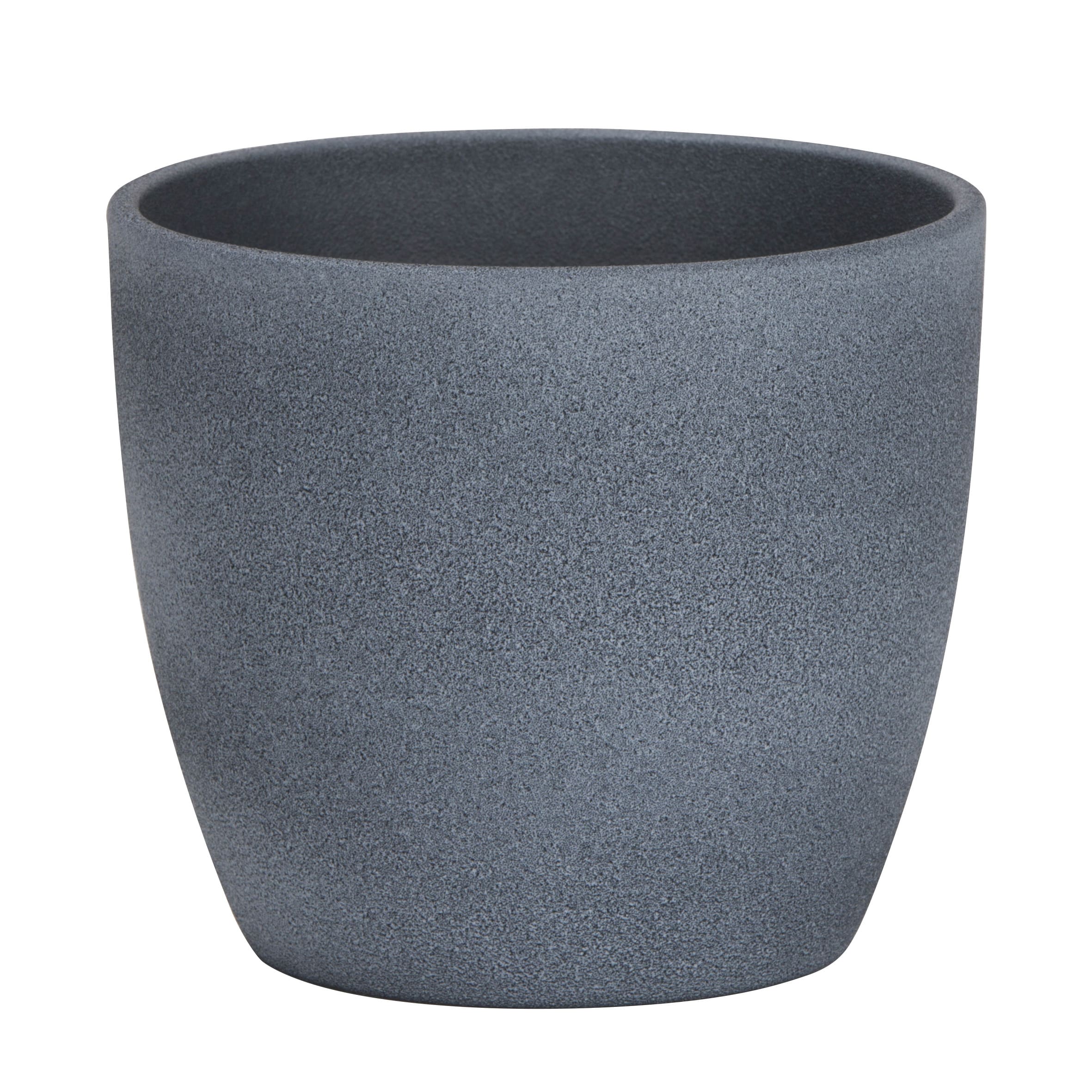 Ghiveci, rotund negru, 25 cm • Scheurich
