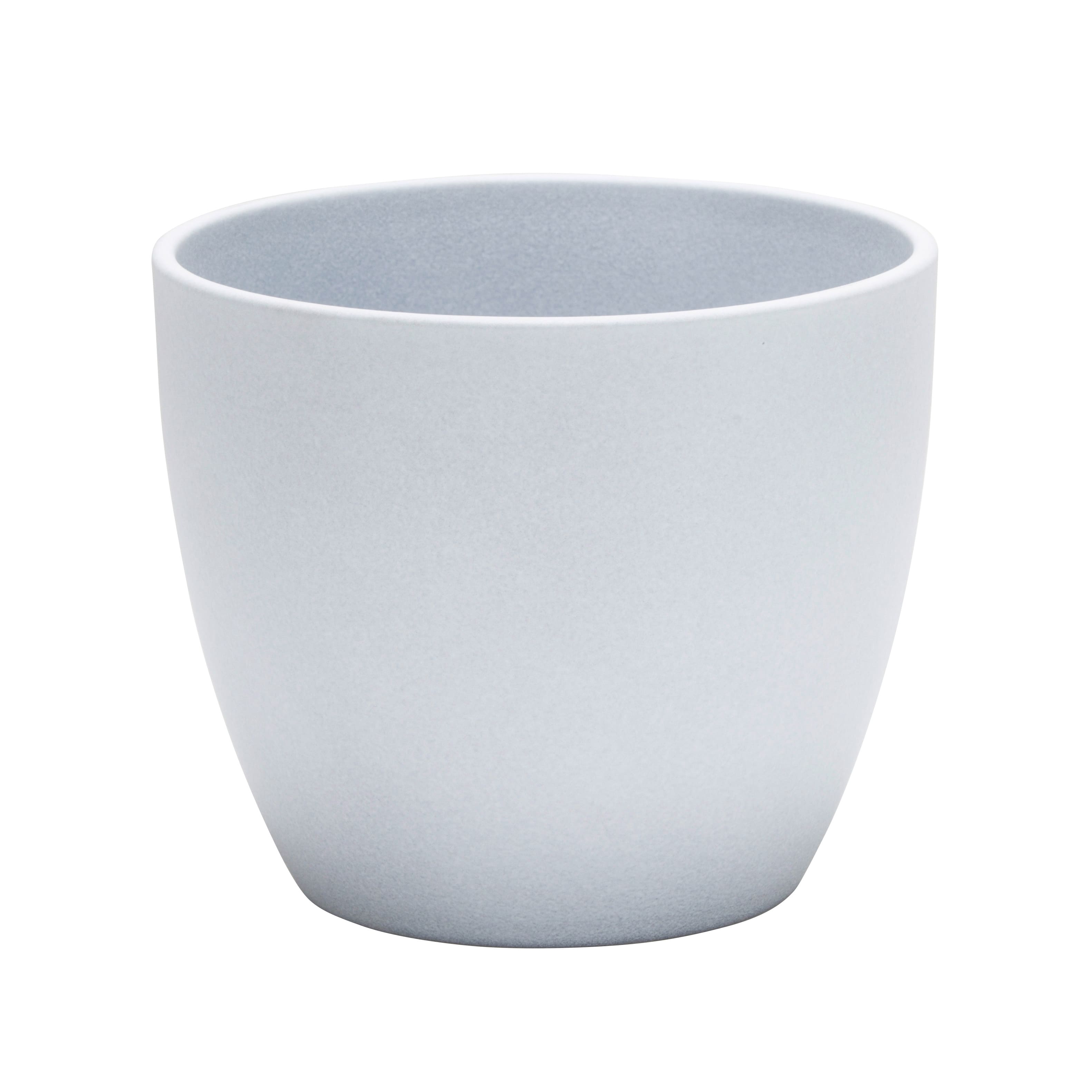 Ghiveci, rotund gri, 25 cm • Scheurich