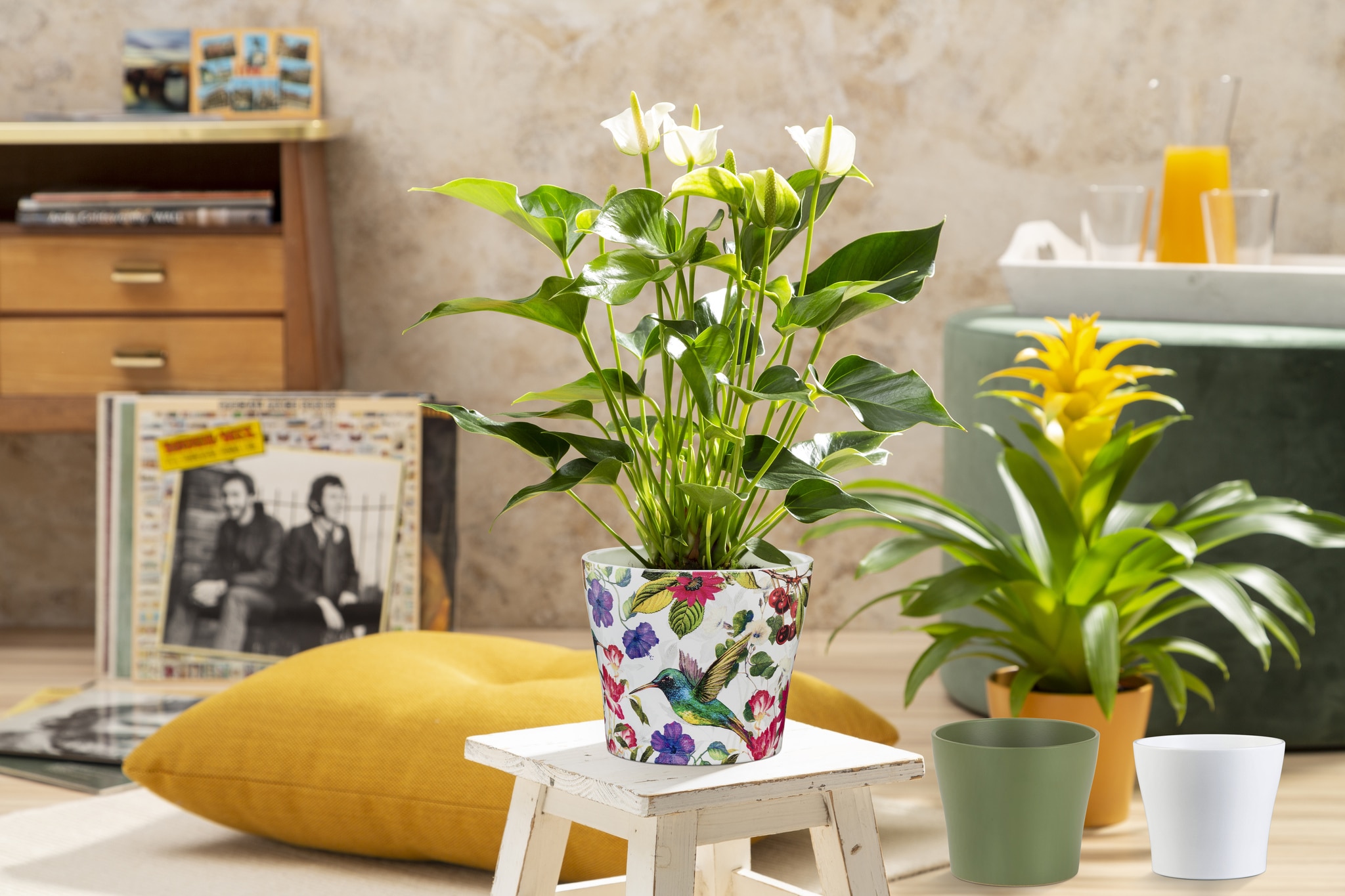 Ghiveci, rotund, galben, 12 cm  Scheurich