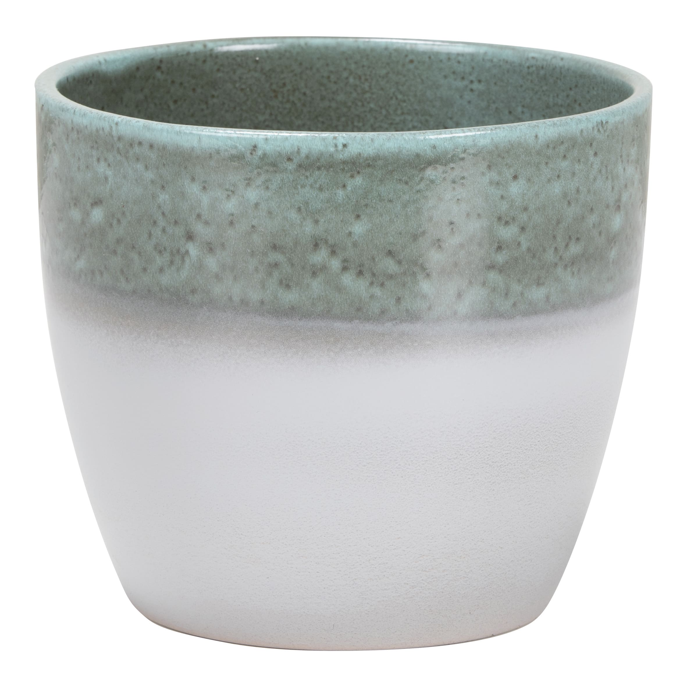 Ghiveci, rotund verde deschis Moss, 14 cm • Scheurich