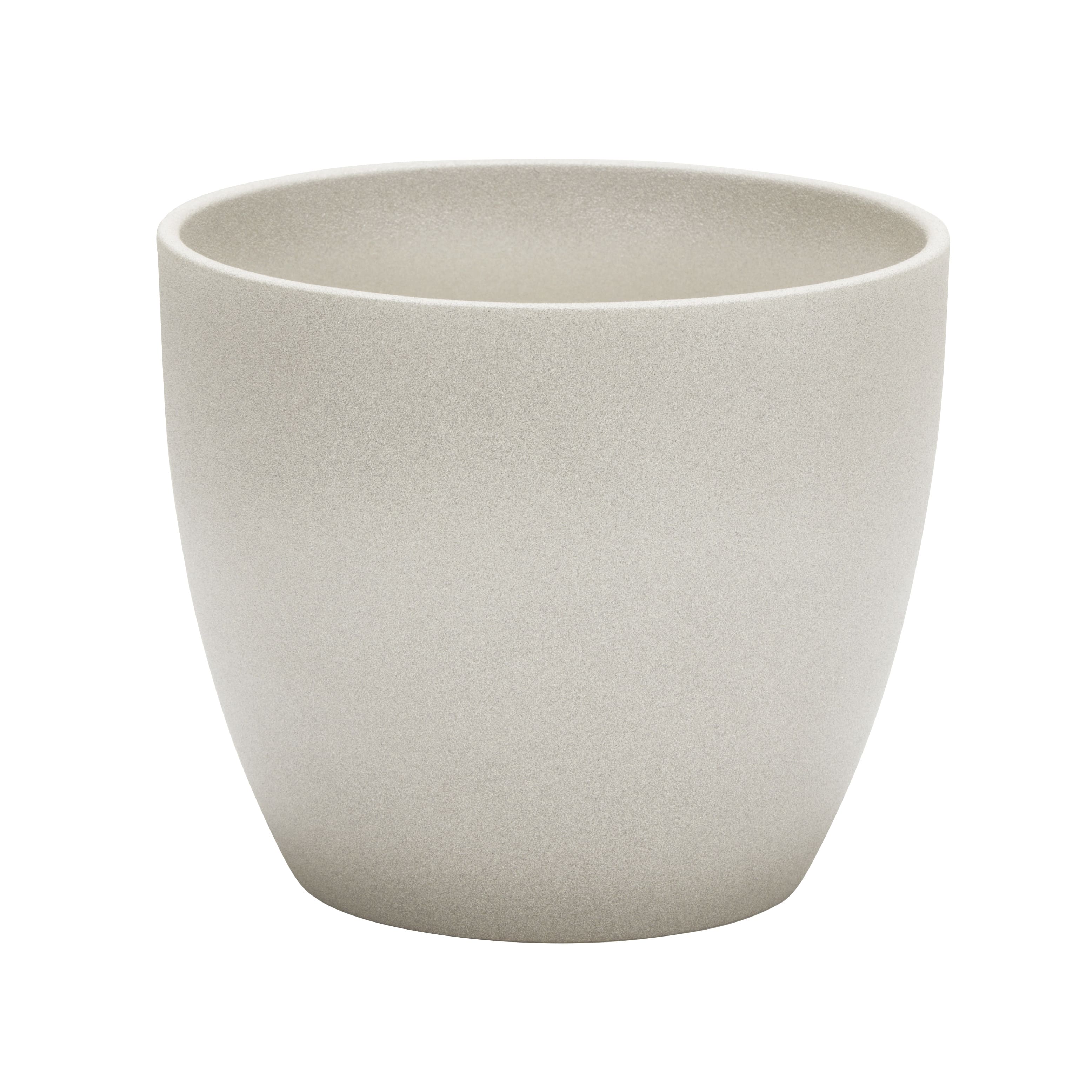 Ghiveci, rotund alb Taupe, 16 cm  Scheurich