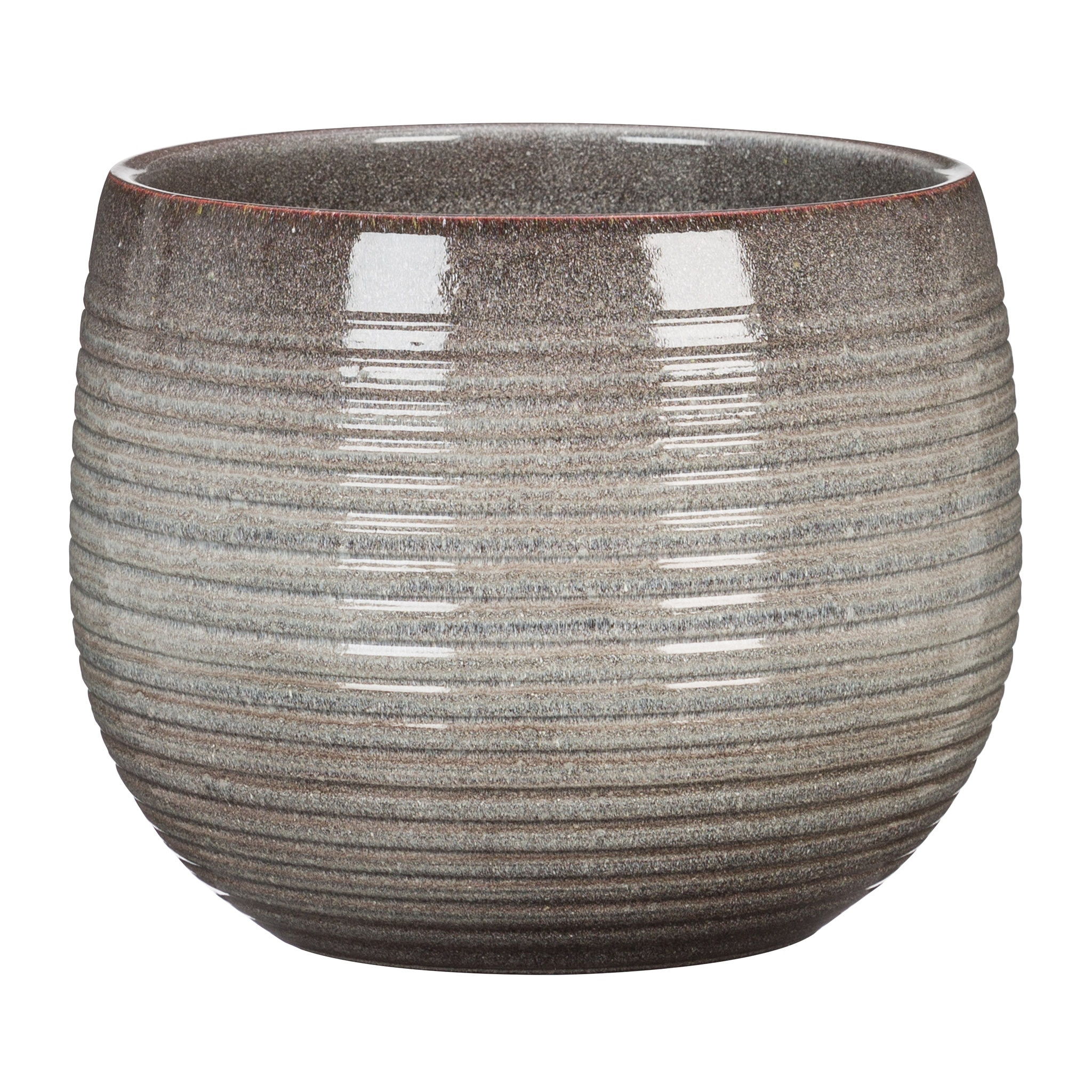 Ghiveci, rotund gri Wild Ice, 18 cm  Scheurich