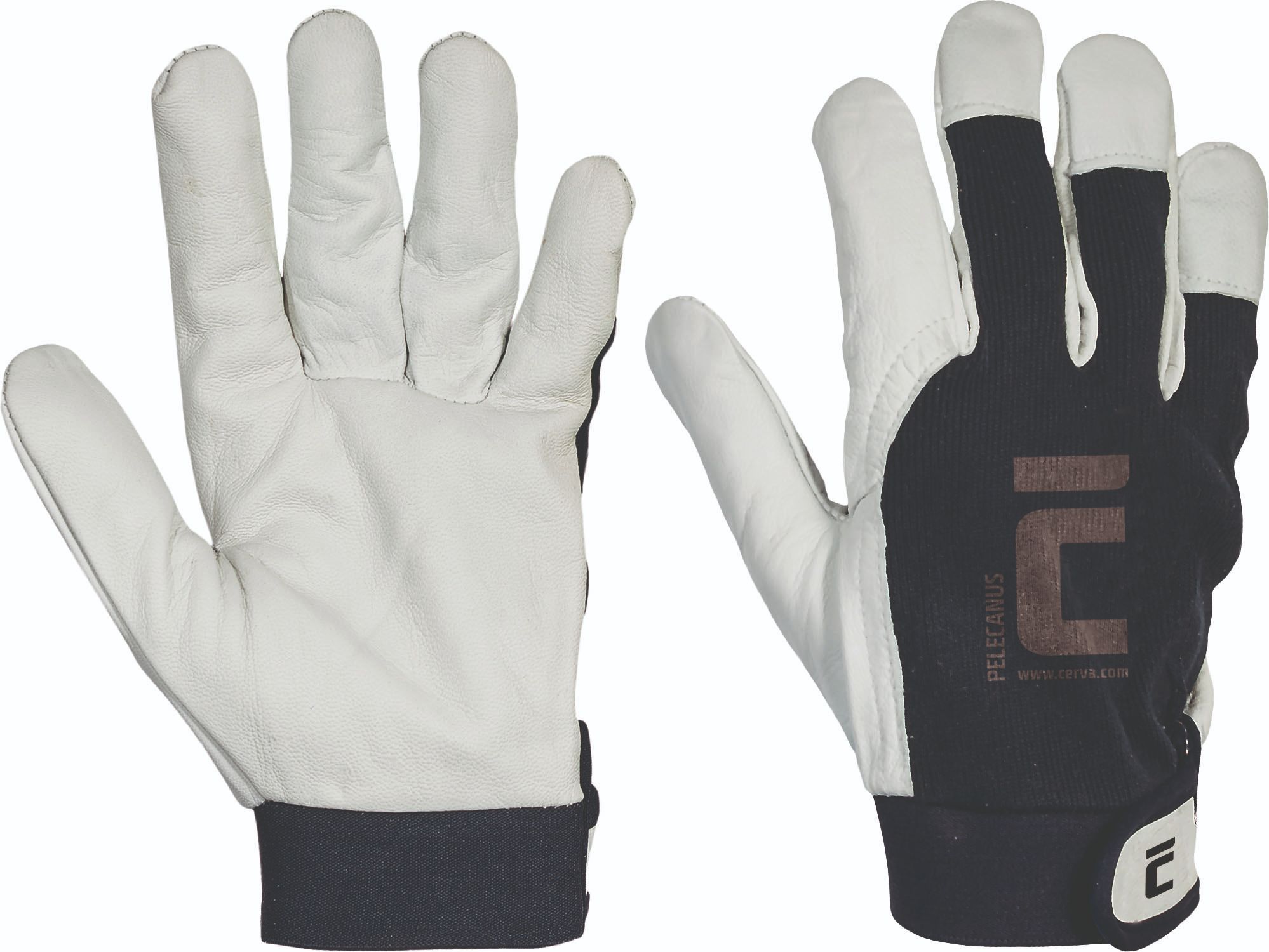 Manusi de protectie, marimea 10, alb cu albastru,Pelecanus