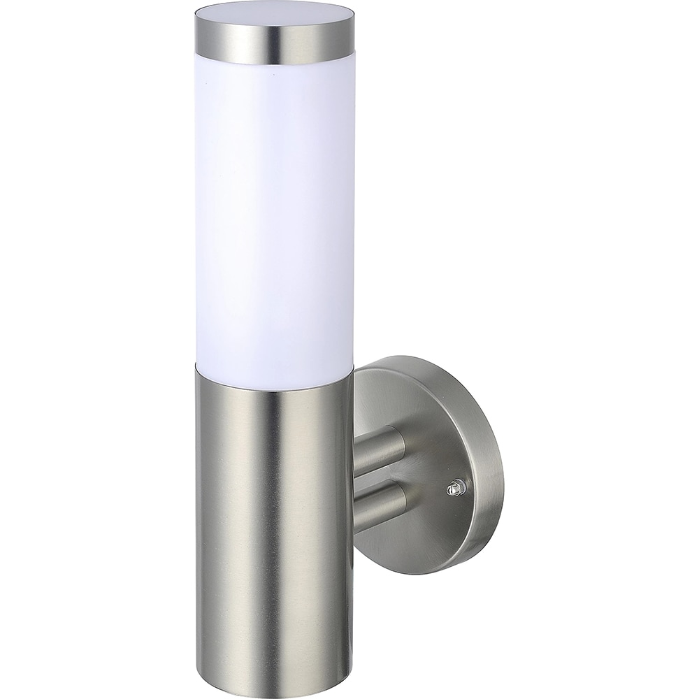 Lampa de exterior perete Hollis, E27, 15W, IP44, argintiu