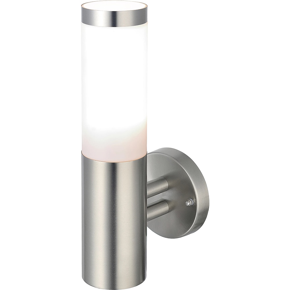 Lampa de exterior perete Hollis, E27, 15W, IP44, argintiu