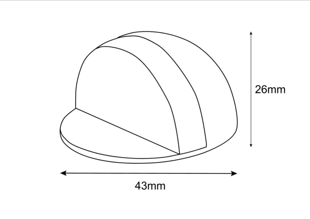 Opritor usa semirotund 4x2cm, nichel satinat