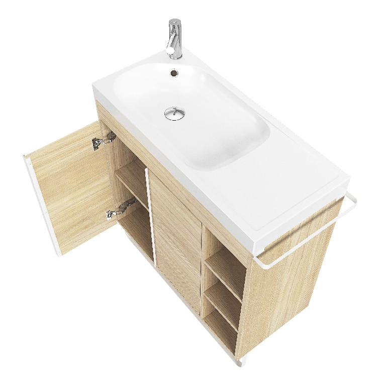 Baza pentru lavoar, suspendata, Natur, 85 x 82 cm  GoodHome MAZA