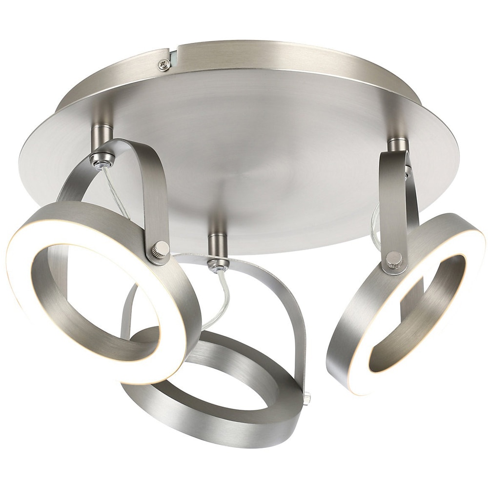 Plafoniera Taphao GoodHome, 3  E14, LED compatibile, argintiu