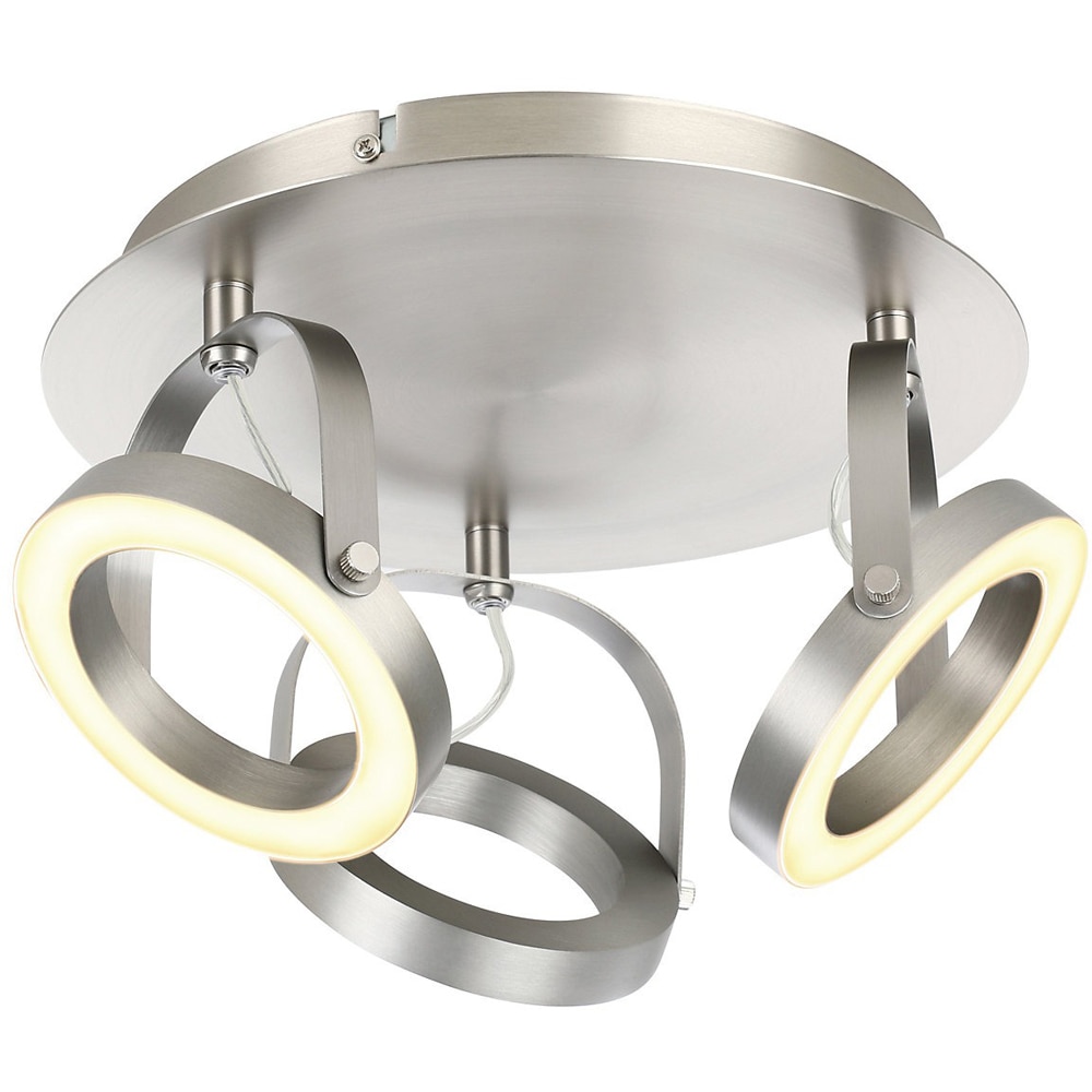 Plafoniera Taphao GoodHome, 3  E14, LED compatibile, argintiu