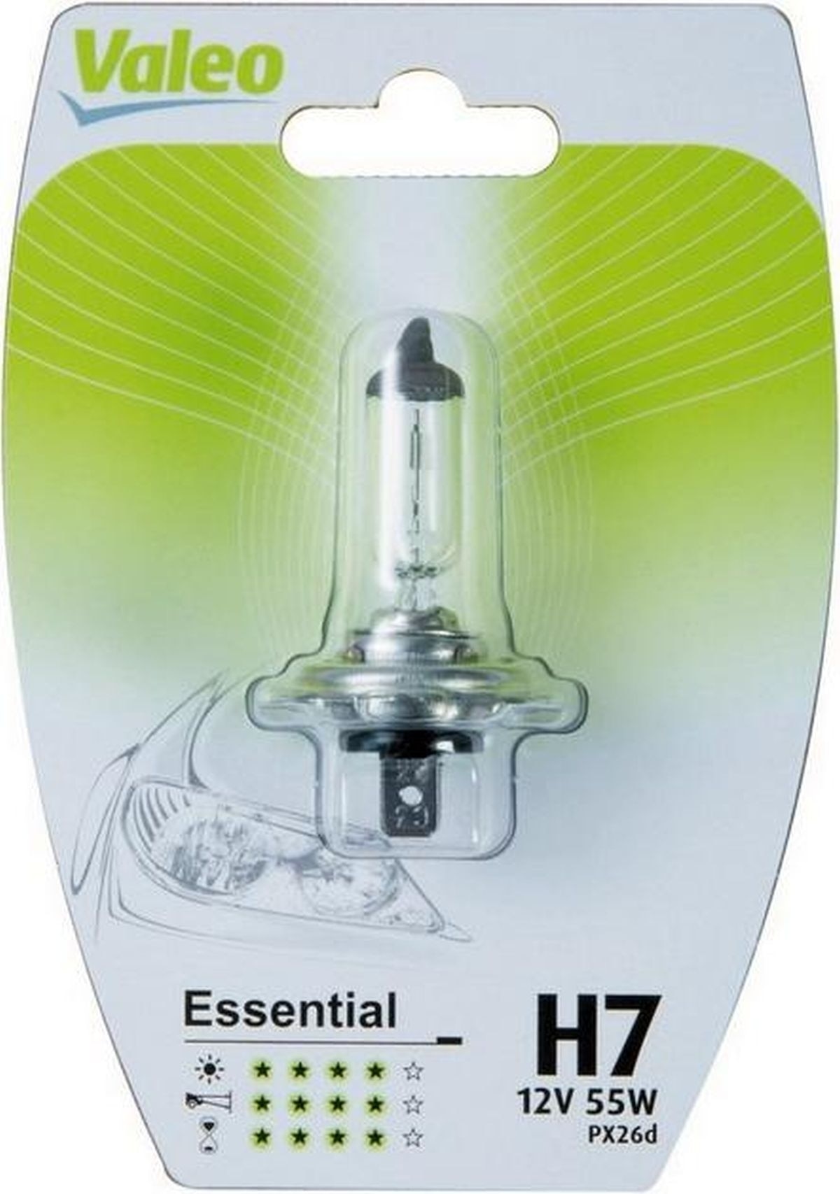 Bec auto, H7, 12V, 55W, Px26D, Bl1   Valeo Essential