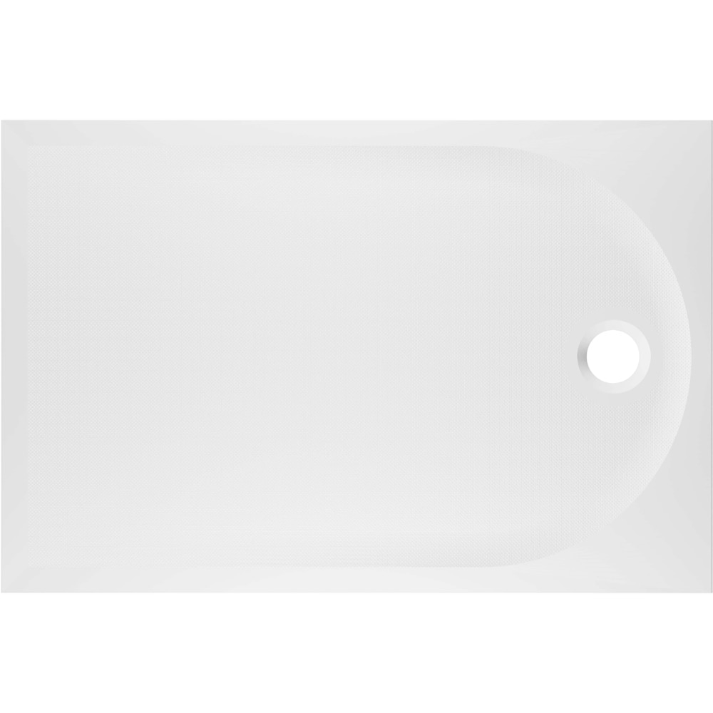 Cadita dus GOODHOME Cavally, dreapta, compozit pe baza de rasina, 100 x 80 x 3 cm, alb